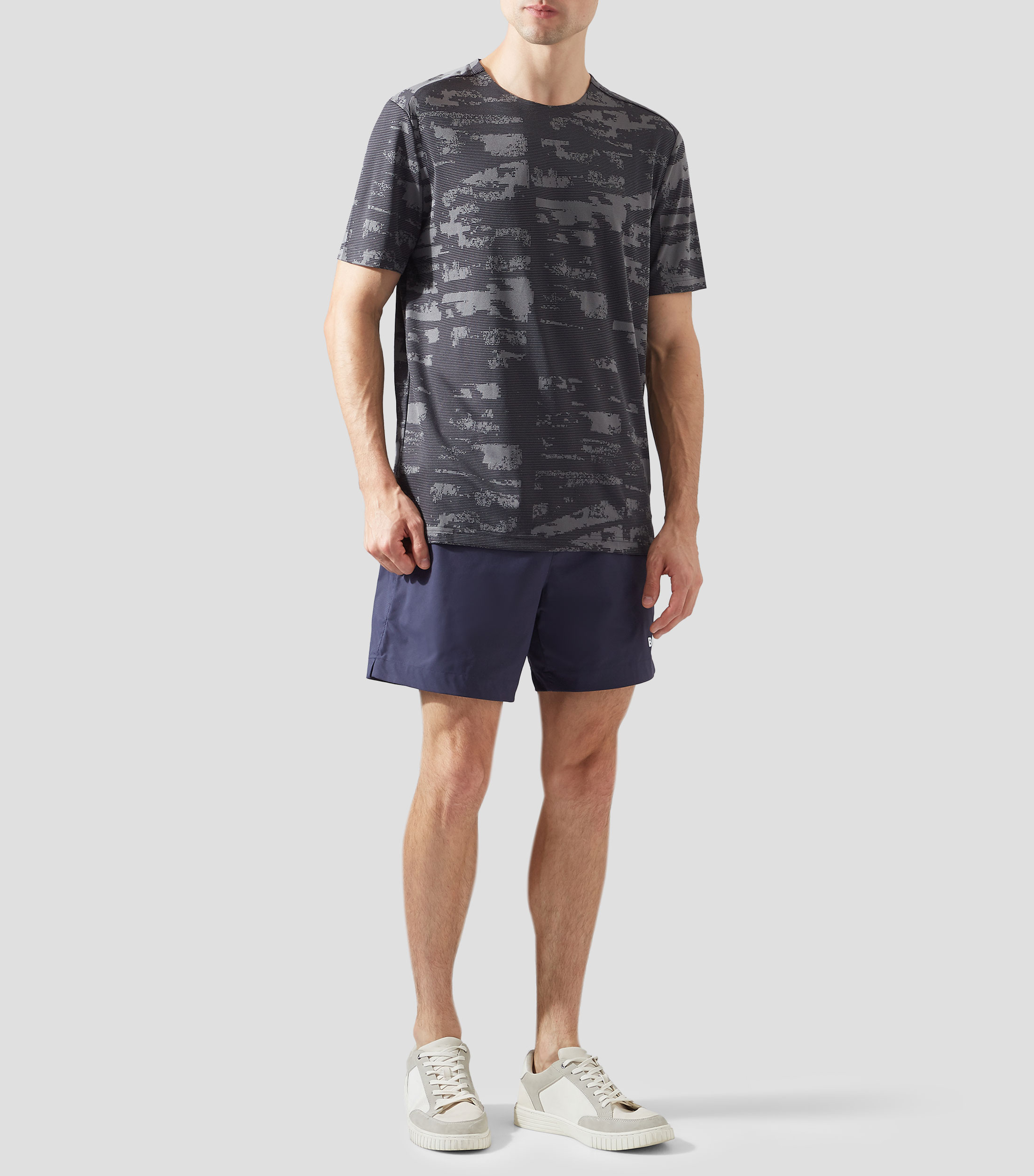 Playera cuello redondo manga corta estampada Hombre